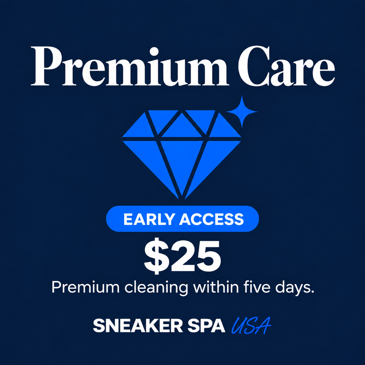 Premium Care early access — $25, five-day cleaning
