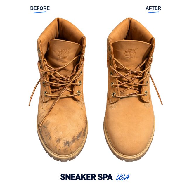 Nubuck boots before and after — Sneaker Spa USA